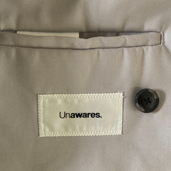 Unawares Men's Sport Coat Adjustable Buckle Destroyed Blazer Jacket Grey - Picture 8 of 16